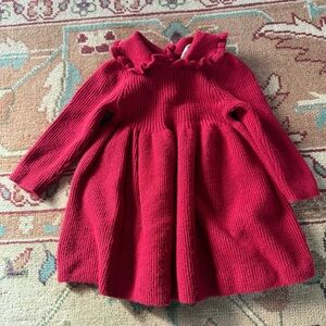 Baby Gap red sweater dress size 3-6 months worn once